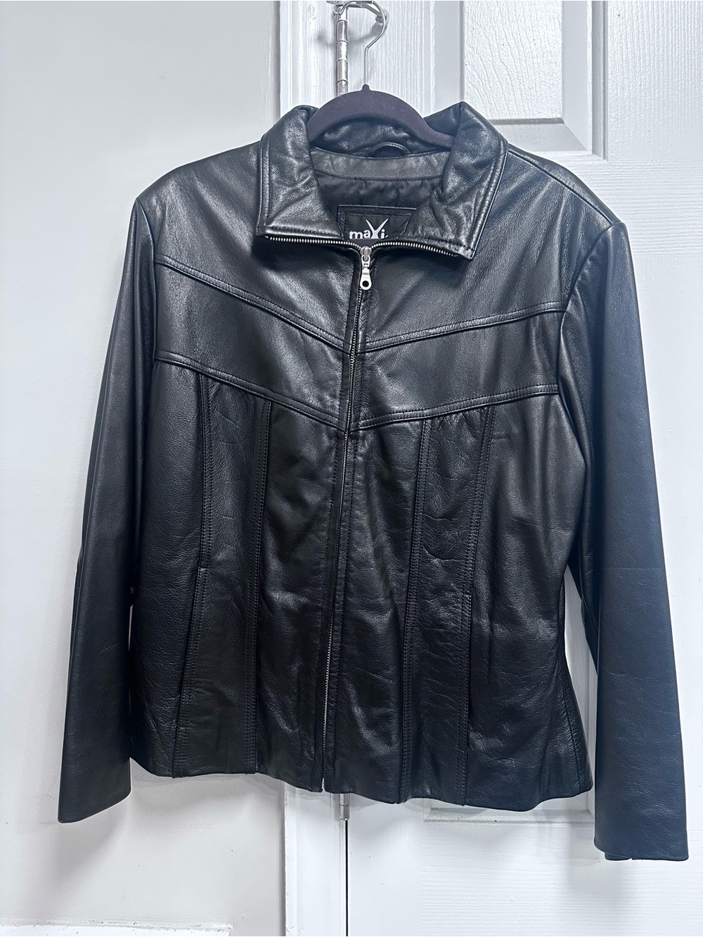 Wilson Black Women's Leather Zip Jacket
